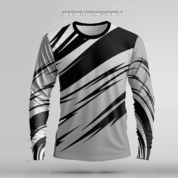 Stickeropedia Classic Black And White Textured Jersey