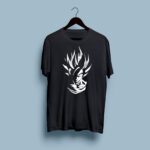 Dragon Ball Z Goku Black half round neck tshirt