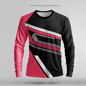 Stickeropedia Black And Pink Striped Jersey