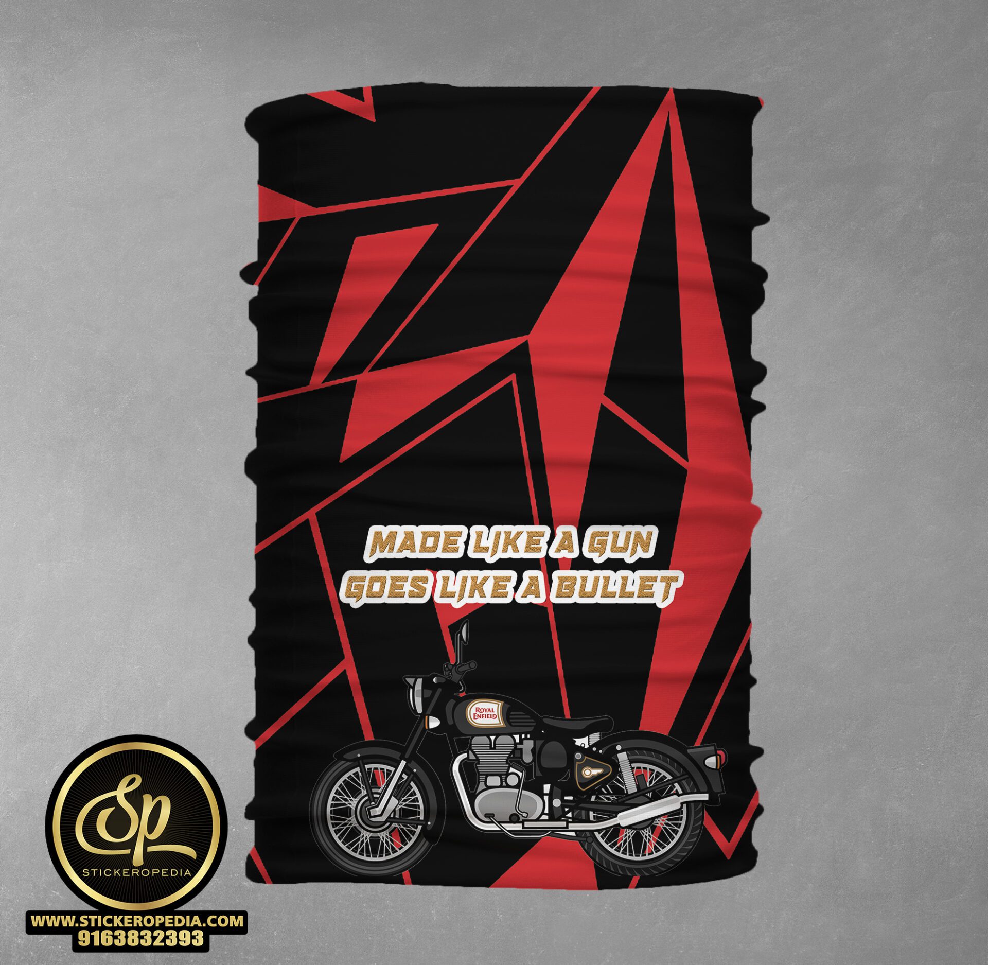 ROYAL ENFIELD RED BLACK DRYFIT BUFF FOR BIKERS