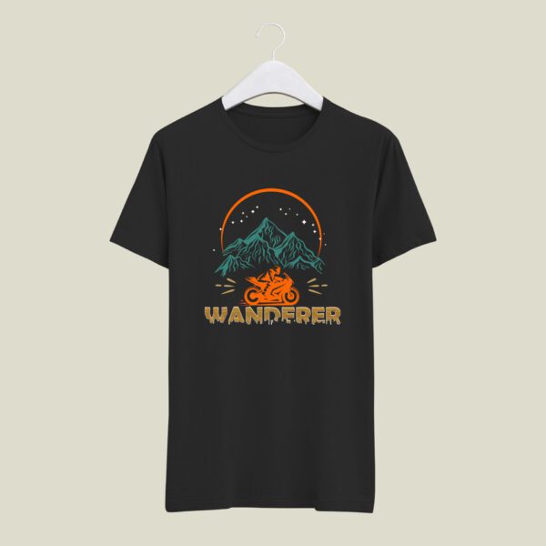 Peak Wanderer Black half round neck tshirt