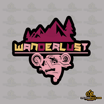 Wanderlust Pink Purple sticker