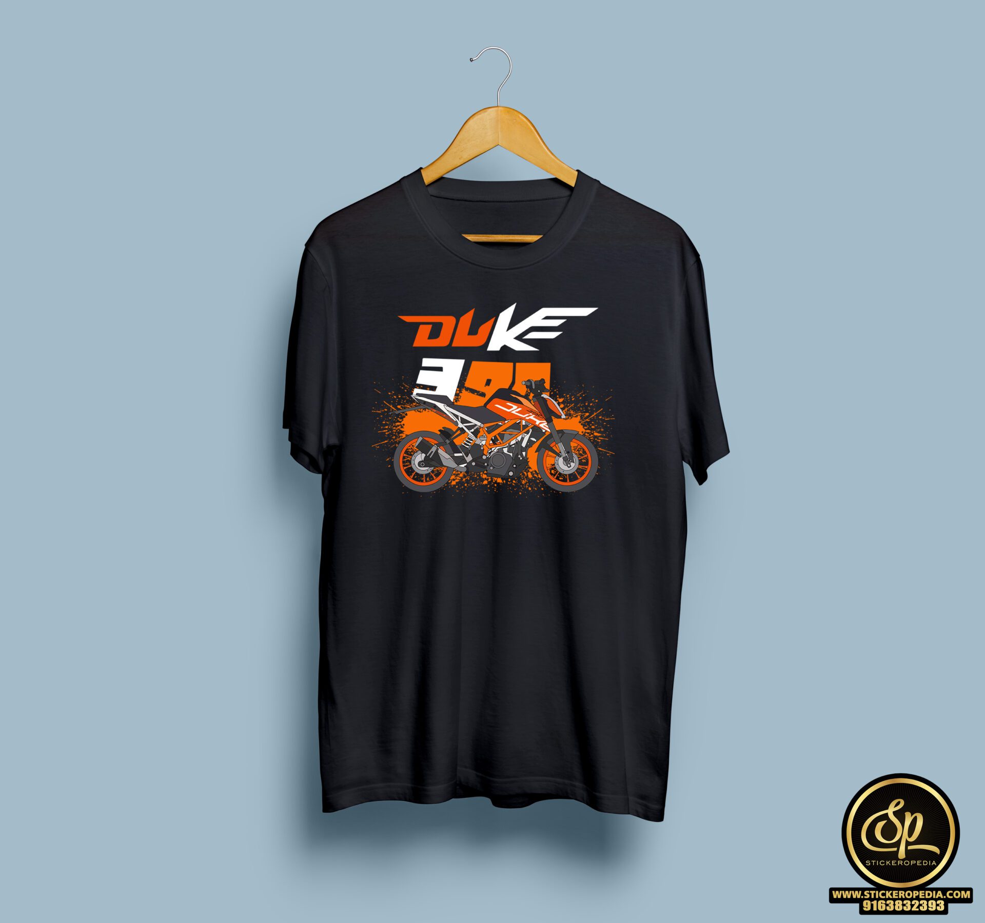 KTM duke 390 Black half round neck tshirt