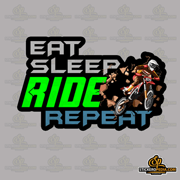 Eat Sleep Ride Repeat sticker