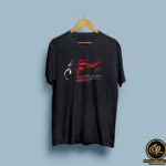 S1000 RR Black half round neck tshirt